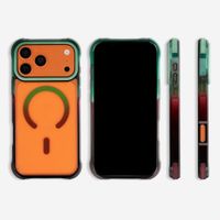 Selencia Gradient Backcover met MagSafe Apple iPhone 17 Pro - Groen / Bruin