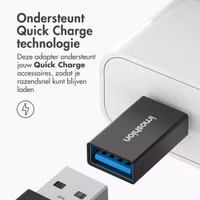 imoshion 2x USB-C (male) naar USB-A 3.1 (female) Adapter - OTG - Zwart