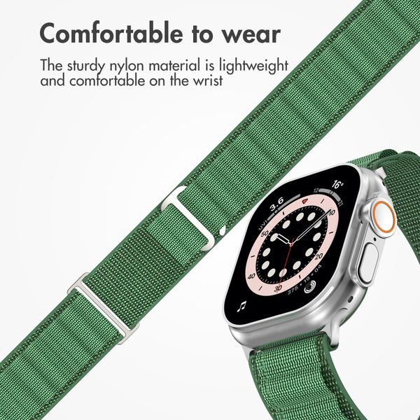 Accezz Nylon Alpine Band Apple Watch | 44/45/46/49 mm - Olive Green