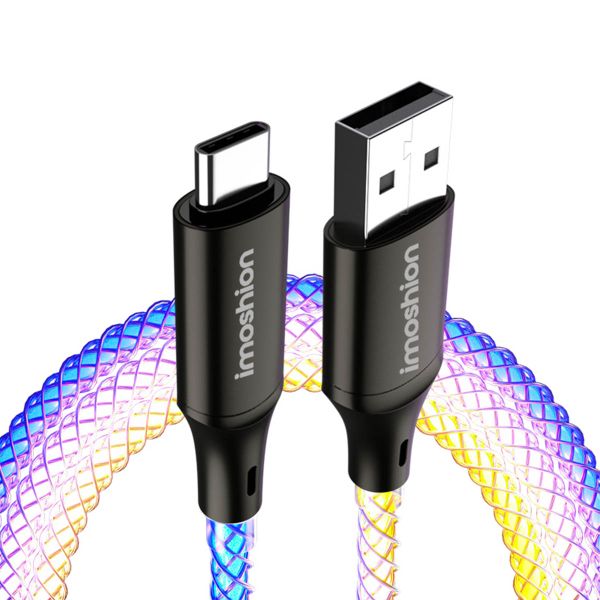 imoshion Lichtgevende Snellaadkabel RGB - USB-A naar USB-C kabel - 1 meter