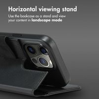 Accezz 2-in-1 Leather Bookcase with MagSafe Apple iPhone 14 Pro - Onyx Black