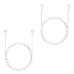 imoshion Braided USB-C naar USB-C kabel 60W 2-pack - 2 meter - Wit