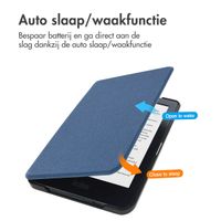 imoshion Canvas Sleepcover Bookcase Kobo Clara HD - Donkerblauw