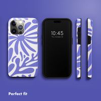 Selencia Vivid Back Cover Apple iPhone 15 Pro Max - Modern Bloom Sapphire Blue