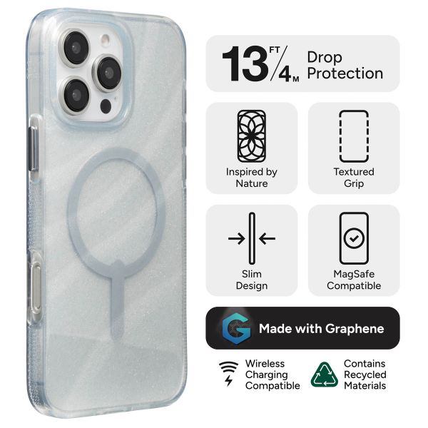 ZAGG Milan Snap Case met MagSafe Apple iPhone 16 Pro Max - Swirl Glitter