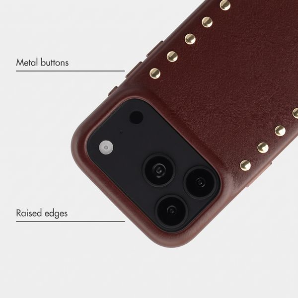 Selencia Studs Case with MagSafe Apple iPhone 18 Pro Max / 17 Pro Max - Cacao Crush