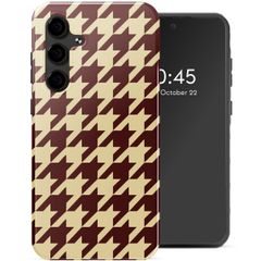 Selencia Vivid Backcover Samsung Galaxy S24 FE - Pied-de-Poule