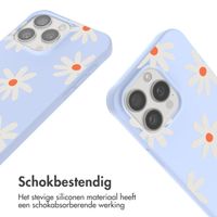 imoshion Siliconen design hoesje met koord Apple iPhone 15 Pro Max - Lila Flower Distance
