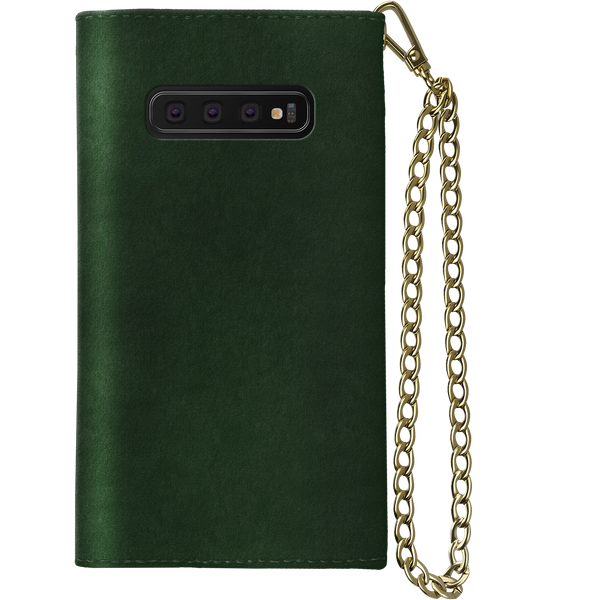 iDeal of Sweden Mayfair Clutch Velvet Samsung Galaxy S10 - Groen