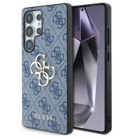 Guess 4G Metal Logo Backcover Samsung Galaxy S25 Ultra - Blauw