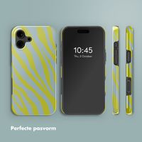 Selencia Vivid Tough Backcover met MagSafe iPhone 16 - Zebra Winter Sky Titanium Yellow