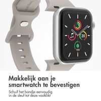 imoshion Siliconen⁺ bandje Apple Watch Series 1 t/m 9 / SE (38/40/41 mm) | Series 10 (42 mm) - Stone - Maat S/M