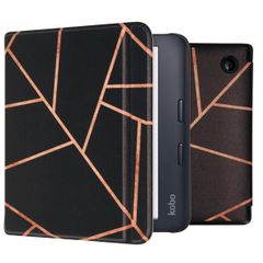 imoshion Design Slim Hard Case Sleepcover met stand Kobo Libra 2 / Tolino Vision 6 - Black Graphic