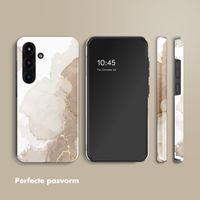 Selencia Vivid Backcover Samsung Galaxy S25 - Marble Light Brown