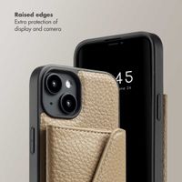 Selencia Sera Phone Case with Cord and Envelope Card Holder Apple iPhone 14 - Taupe