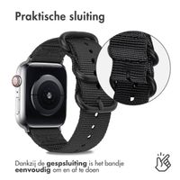 imoshion Nylon bandje Apple Watch Series 1-9 / SE - 38/40/41 mm / Series 10 - 42 mm - Zwart