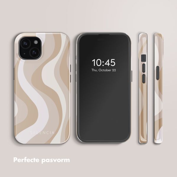 Selencia Vivid Tough Backcover met MagSafe Apple iPhone 15 - Desert Waves Beige