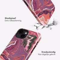 Selencia Vivid Backcover met MagSafe Apple iPhone 14 - Marble Purple