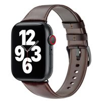 WiWu Vintage "Crazy Horse" lederen band Apple Watch Series 1 t/m 9 / SE (38/40/41 mm) | Series 10 (42 mm) - Bruin