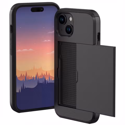 imoshion Backcover met pasjeshouder Apple iPhone 15 - Zwart