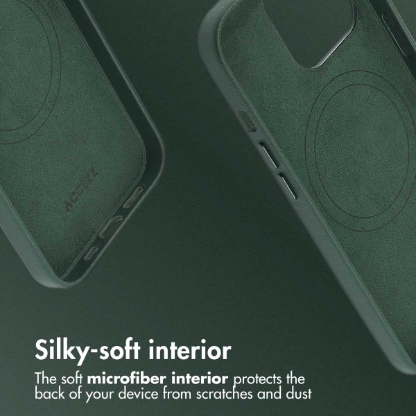 Accezz Leather Back Cover with MagSafe Apple iPhone 13 Pro - Cedar Green