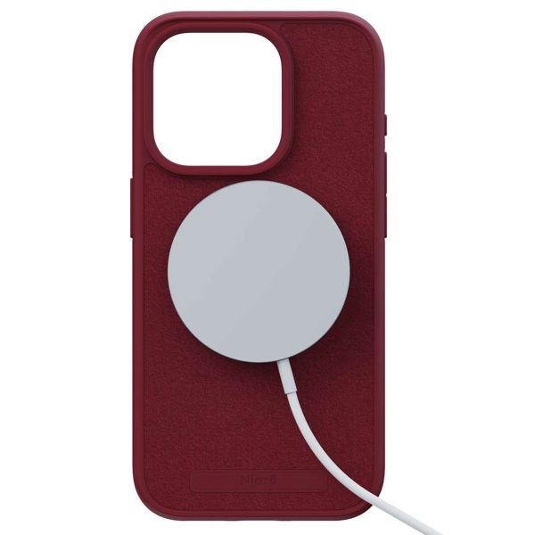 Njorð Collections Suède Comfort+ Case MagSafe iPhone 15 Pro - Red