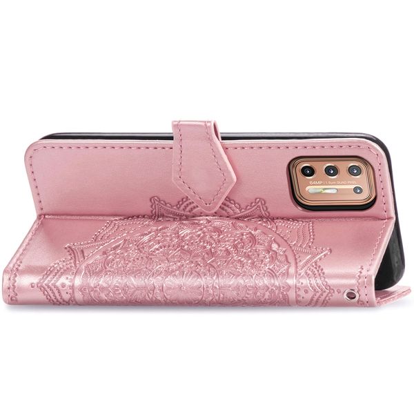 Mandala Bookcase Motorola Moto G9 Plus - Rosé Goud