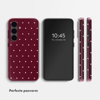 Selencia Vivid Backcover Samsung Galaxy S24 - Happy Dots Burgundy