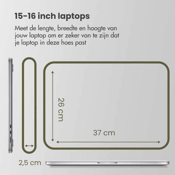Accezz Laptophoes 15-16 inch - Laptopsleeve - Zwart
