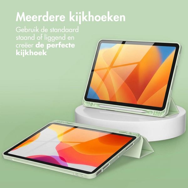 Accezz Smart Silicone Bookcase Apple iPad Air 11 inch (2026) M4 / (2025) M3 / (2024) M2 / Air 5 (2022) / Air 4 (2020) - Lichtgroen
