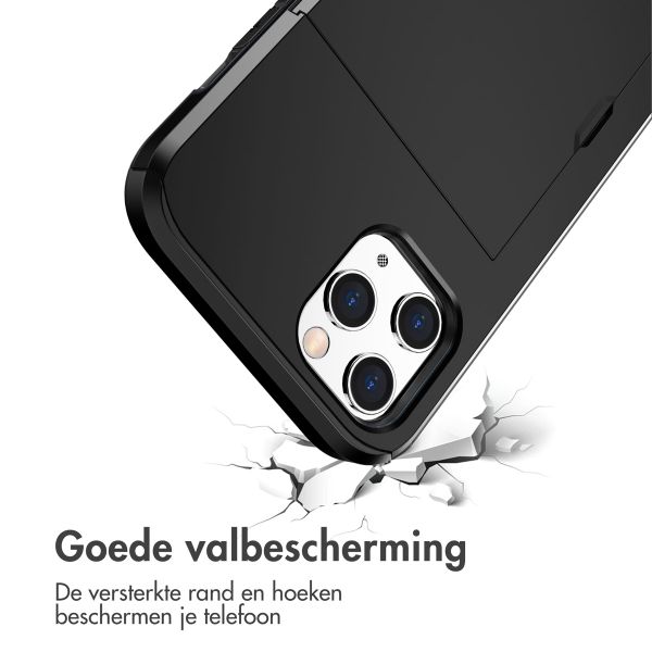 imoshion Backcover met pasjeshouder Apple iPhone 12 (Pro) - Zwart