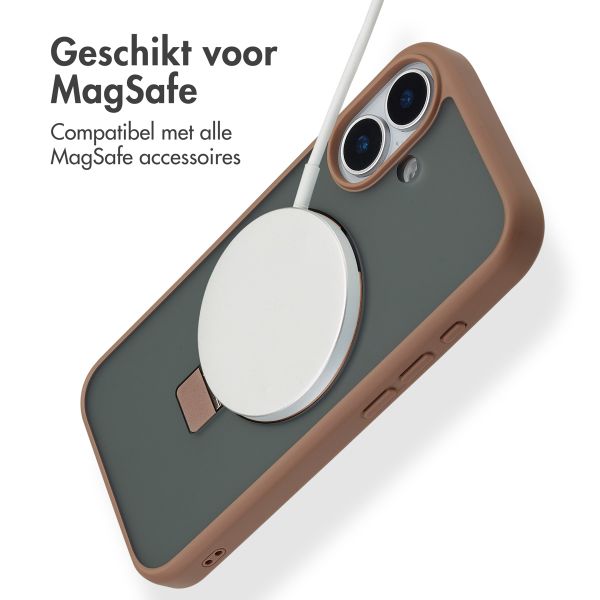 Accezz Ring Stand Backcover met MagSafe Apple iPhone 17 - Bruin