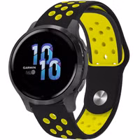 imoshion Siliconen sport bandje - Universeel 22 mm aansluiting - Zwart / Neon Geel