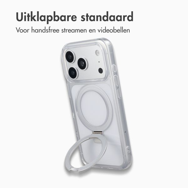Accezz Ring Stand Backcover met MagSafe Apple iPhone 18 Pro Max / 17 Pro Max - Transparant