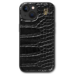 iDeal of Sweden Vegan Leather Backcover iPhone 15 / 14 / 13 - Black Croco