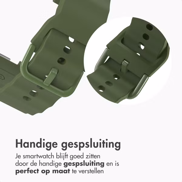 imoshion Wave Siliconenband Samsung Galaxy Watch 8 (40/44mm) / Classic (46mm) - Donkergroen