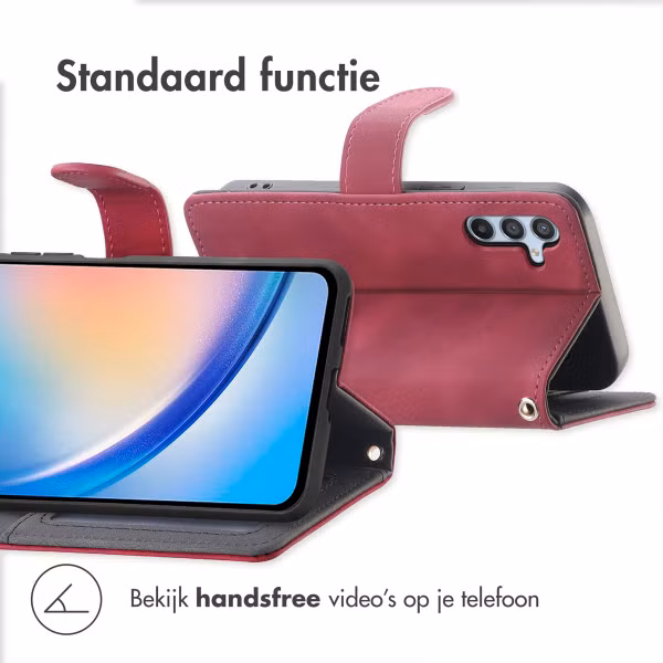 imoshion Bookcase met koord Samsung Galaxy A34 (5G) - Rood