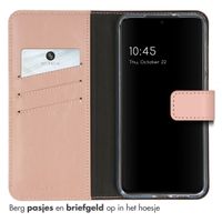 Selencia Echt Leren Bookcase Samsung Galaxy S23 Plus - Dusty Pink