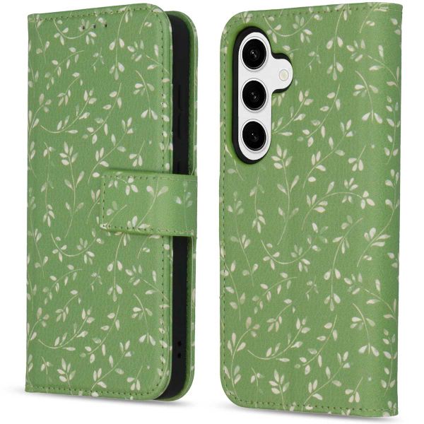 imoshion Design Bookcase Samsung Galaxy S24 - Green Flowers