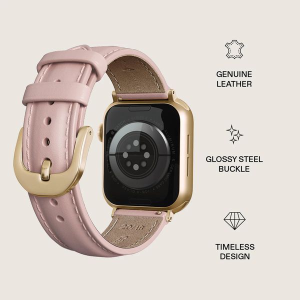Burga Genuine Leather Band Apple Watch | 38/40/41/42 mm - Pillow Talk / Gold