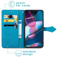 imoshion Mandala Bookcase Motorola Edge 30 Pro / Edge Plus (2022) - Turquoise