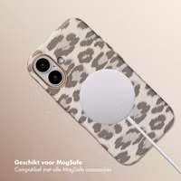 Selencia Sabi Backcover Panterprint met MagSafe Apple iPhone 16 - Soft Ivory