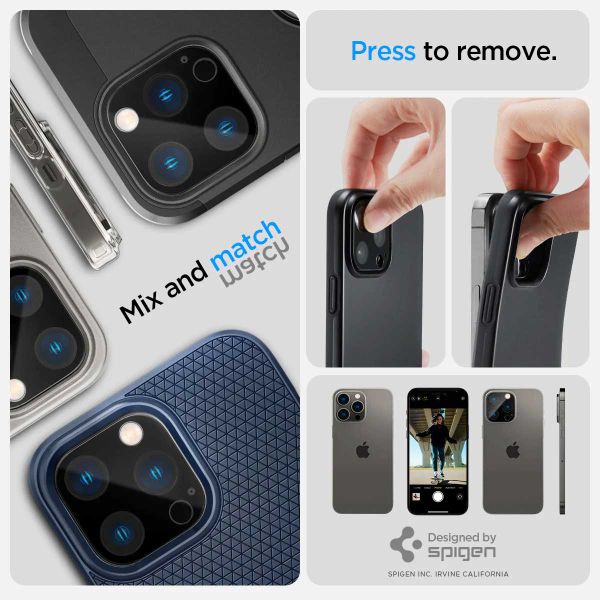 Spigen GLAStR Camera Protector Glas 2 Pack Apple iPhone 14 Pro / 14 Pro Max - Zwart