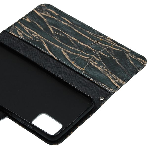 Design Softcase Bookcase Samsung Galaxy A31 - Wild Bladeren