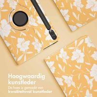 imoshion 360° Draaibare Design Bookcase Samsung Galaxy Tab S10 Plus / Tab S9 FE Plus / Tab S9 Plus - Yellow Flowers