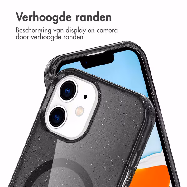 imoshion Sparkle Backcover met MagSafe Apple iPhone 12 (Pro) - Glitter Zwart