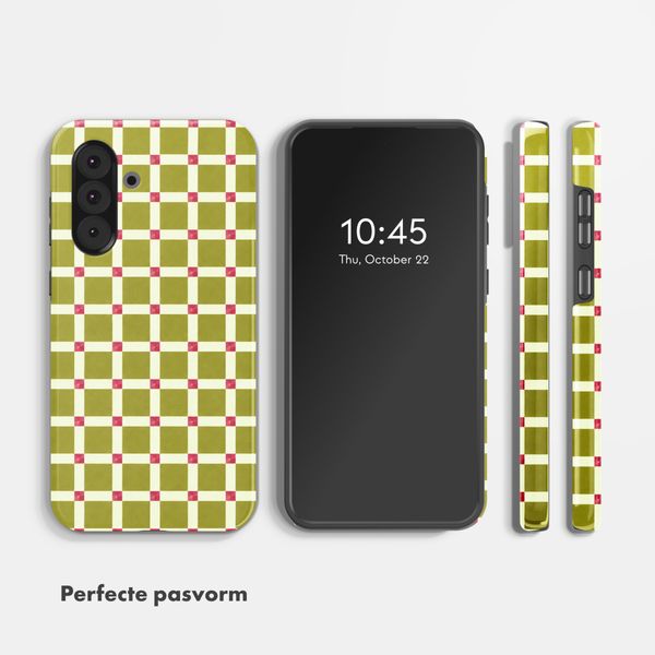 Selencia Vivid Backcover Samsung Galaxy A36 / A56 - Check This Olive
