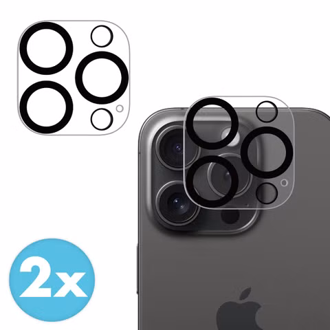 imoshion Camera Protector Glas 2 Pack Apple iPhone 16 Pro / 16 Pro Max - Zwart