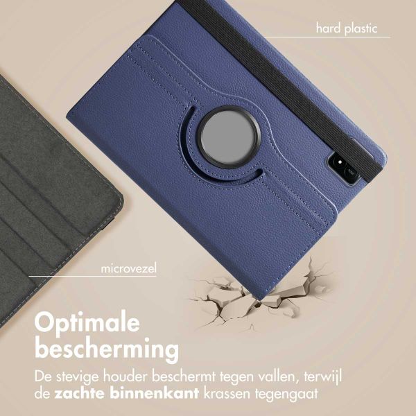 imoshion 360° draaibare Bookcase Xiaomi Pad 6S Pro 12.4 - Donkerblauw