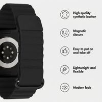 imoshion Magnetic Faux Leather Band Apple Watch | 38/40/41/42 mm - Black